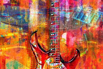 abstract art guitar by jeff smith